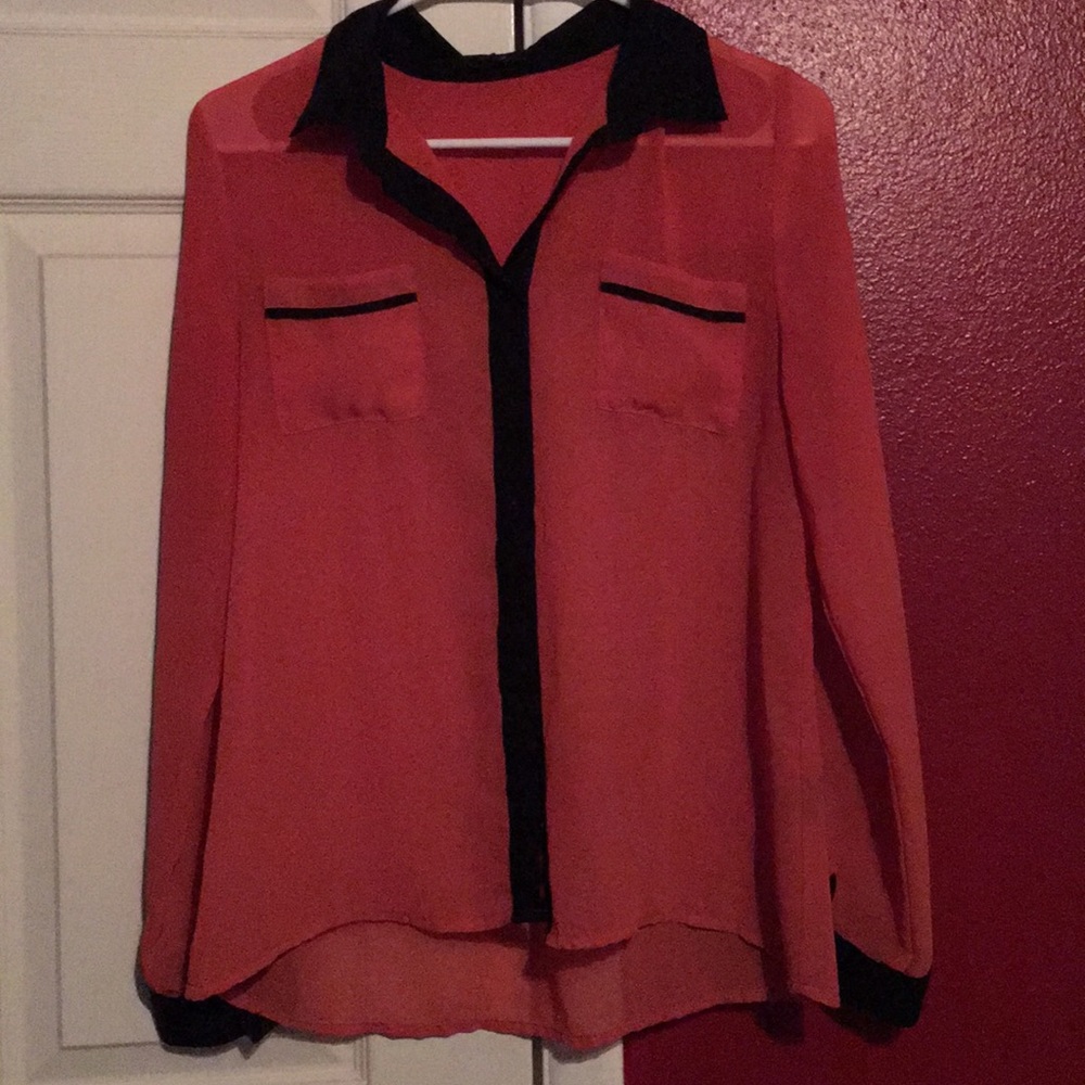 5/$15 Long sleeve sheer top